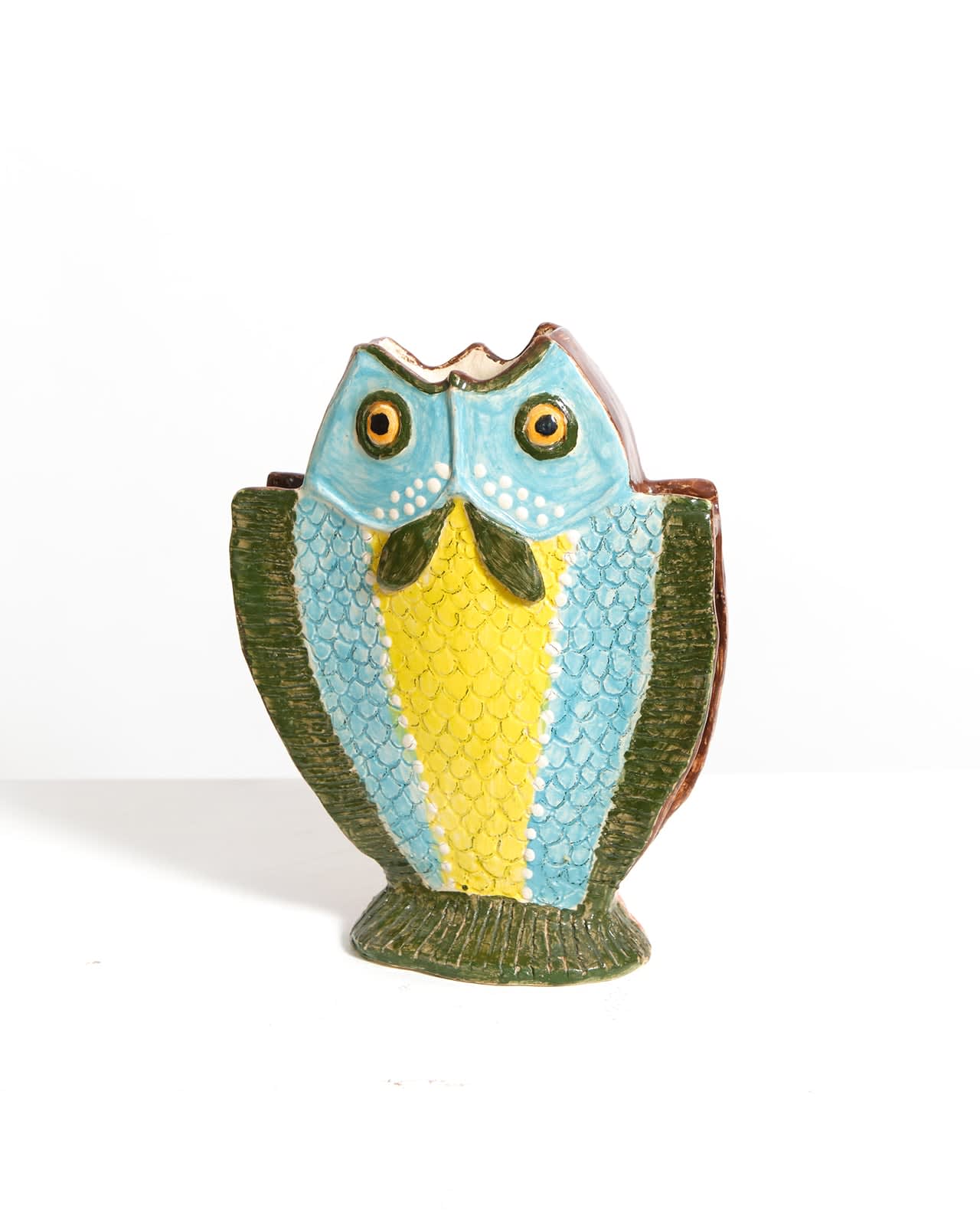 Prue Piper, Blue flattened mantelpiece vase