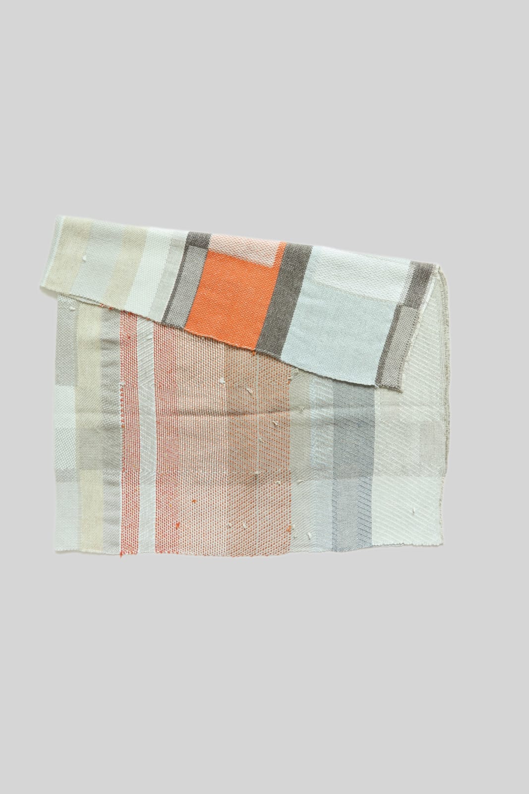 Catarina Riccabona, Handwoven Throw - Orange and Pale Blue