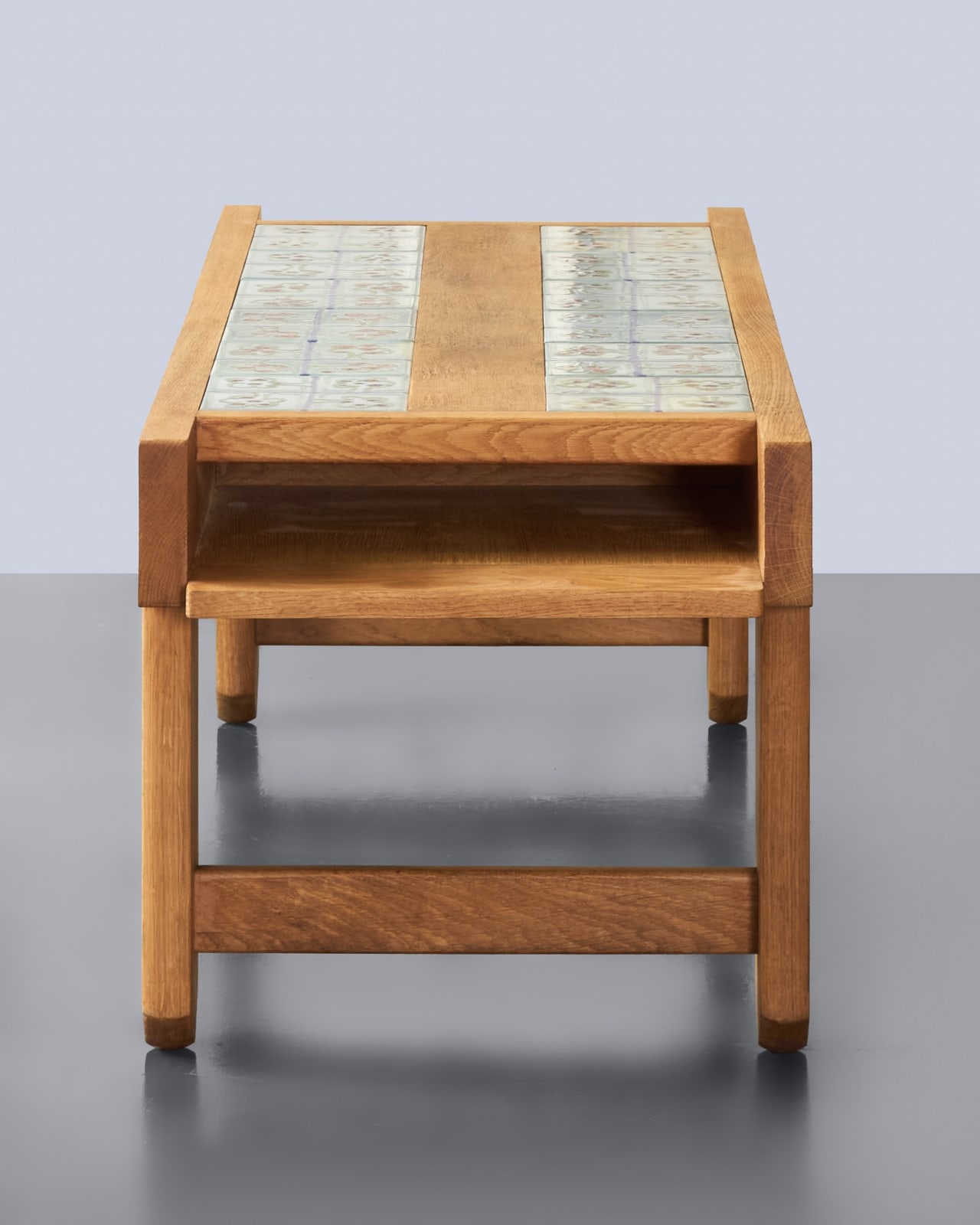 Guillerme et Chambron, Tiled Coffee Table With Drawer