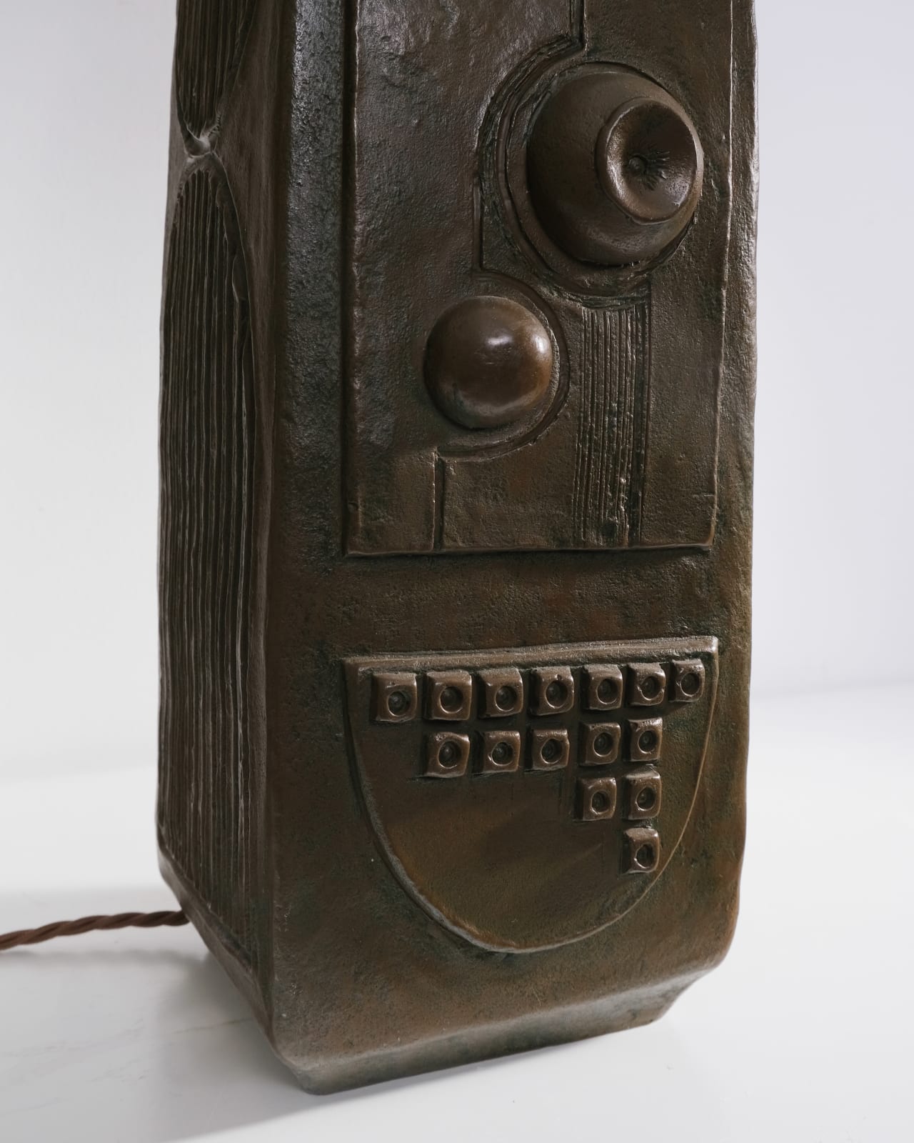 Danish, Sculptural Textured Lamp