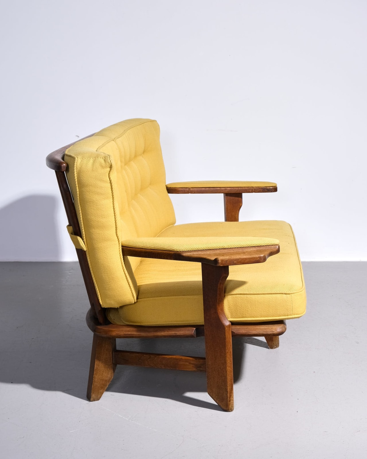 Guillerme et Chambron, Curved Sofa with Slatted Back