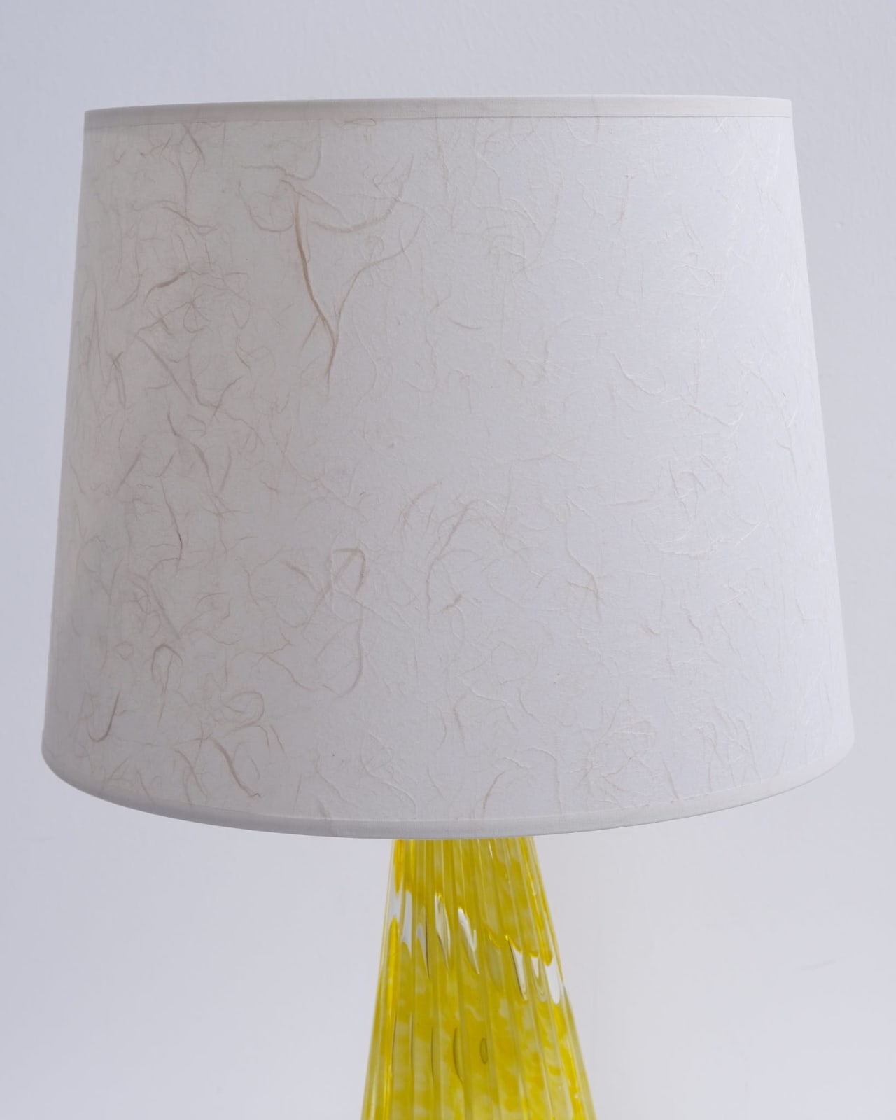 Archimede Seguso, Yellow Bullicante Glass Lamp