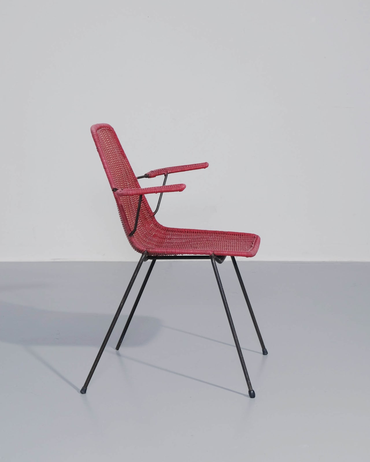 Gianfranco Legler, Set of Four Woven 'Basket' Dining Chairs