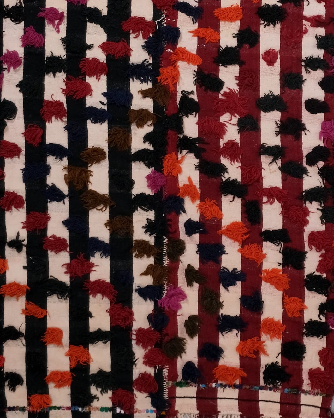 Turkish, Kilim Rug with Tufts