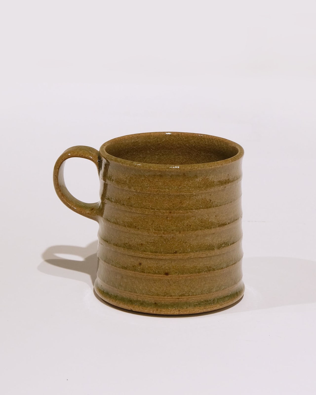 William Papworth, Roman Mug - Green Crackle Glaze