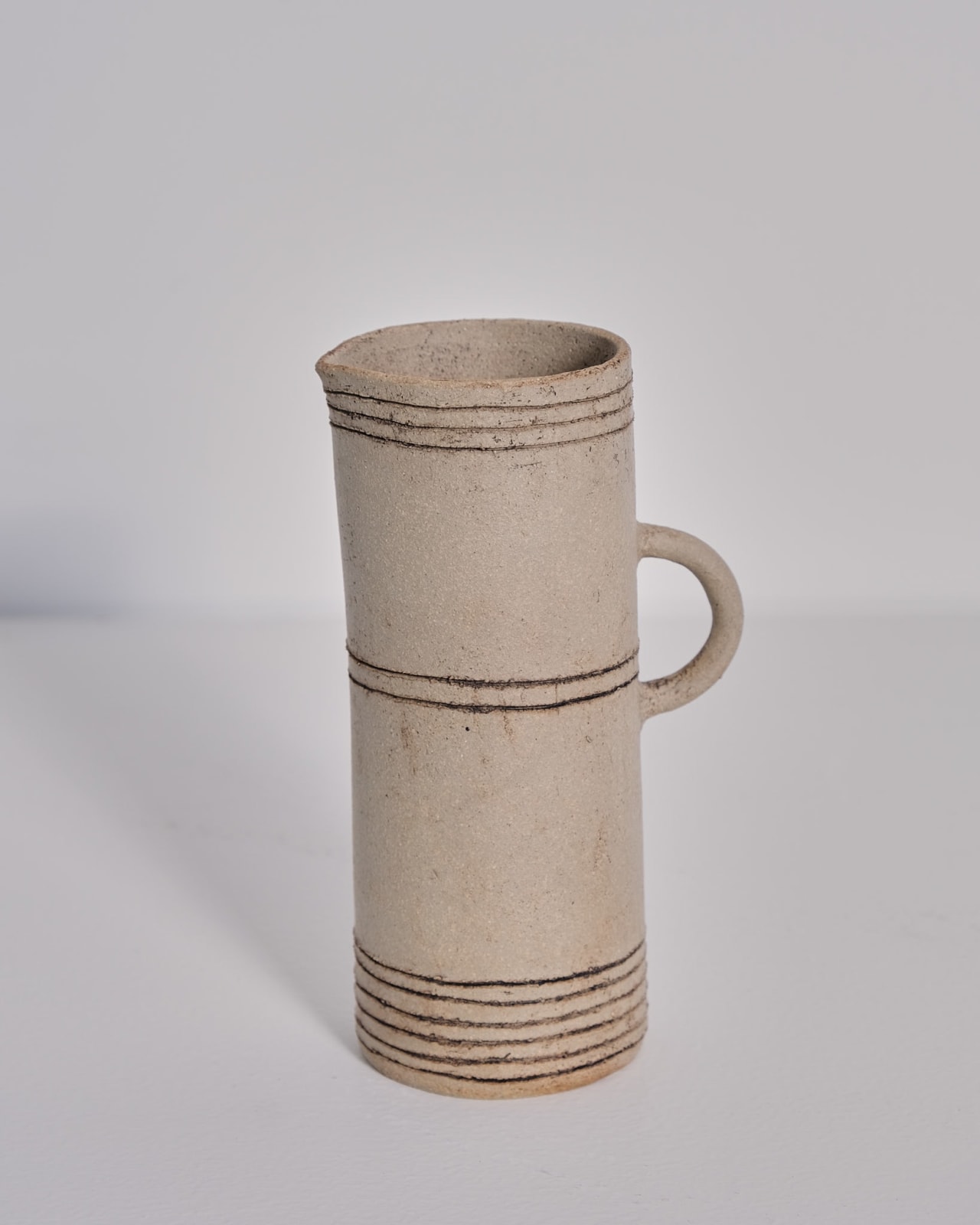 Jane Kite, Tall Jug (light horizontal bands)