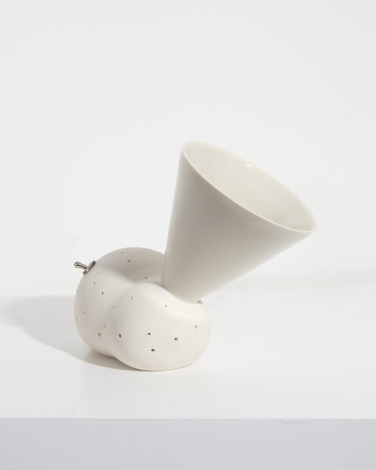 Nicola Tassie, Small Porcelain Table Lamp with Trumpet