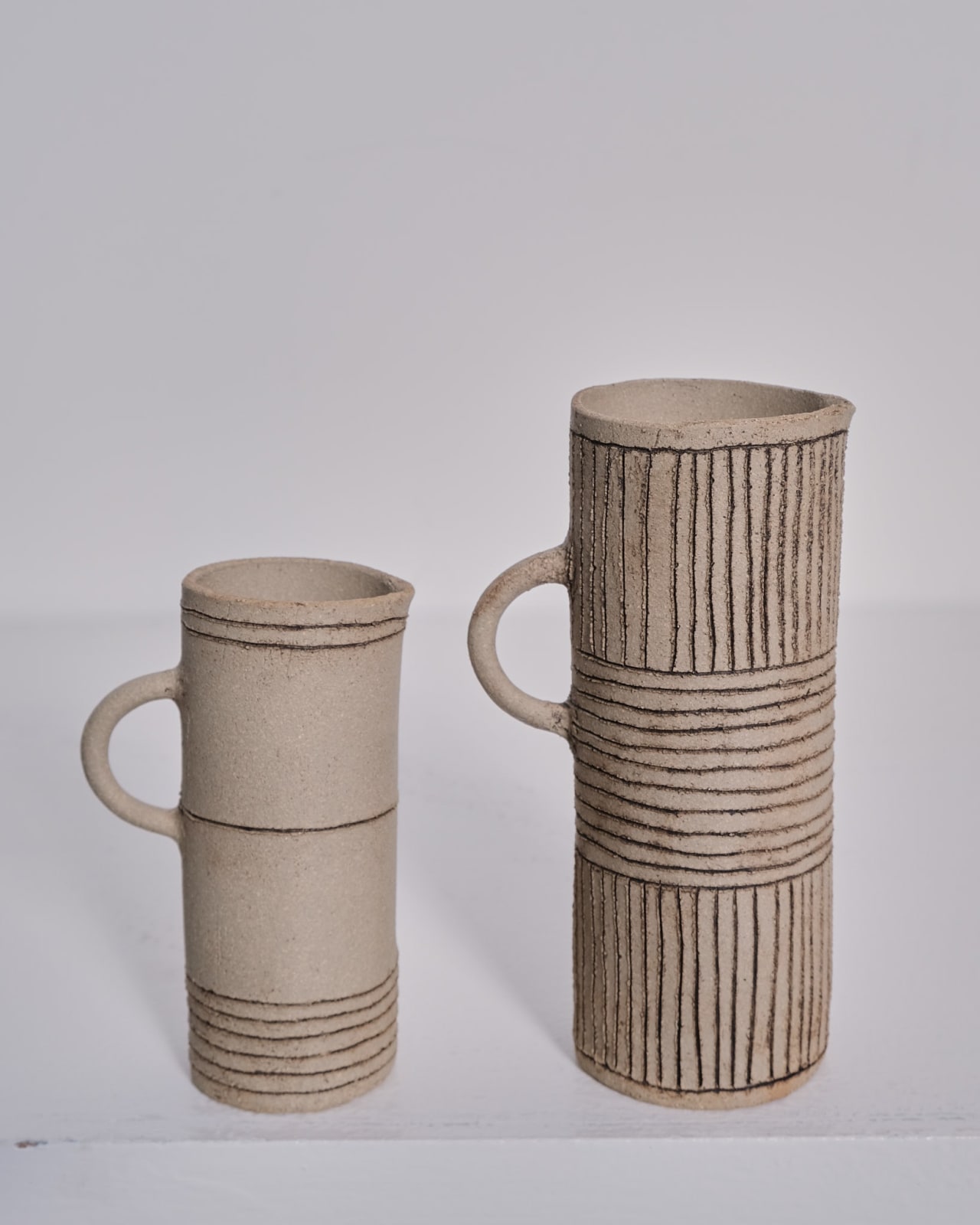 Jane Kite, Tall Jug (light criss cross)