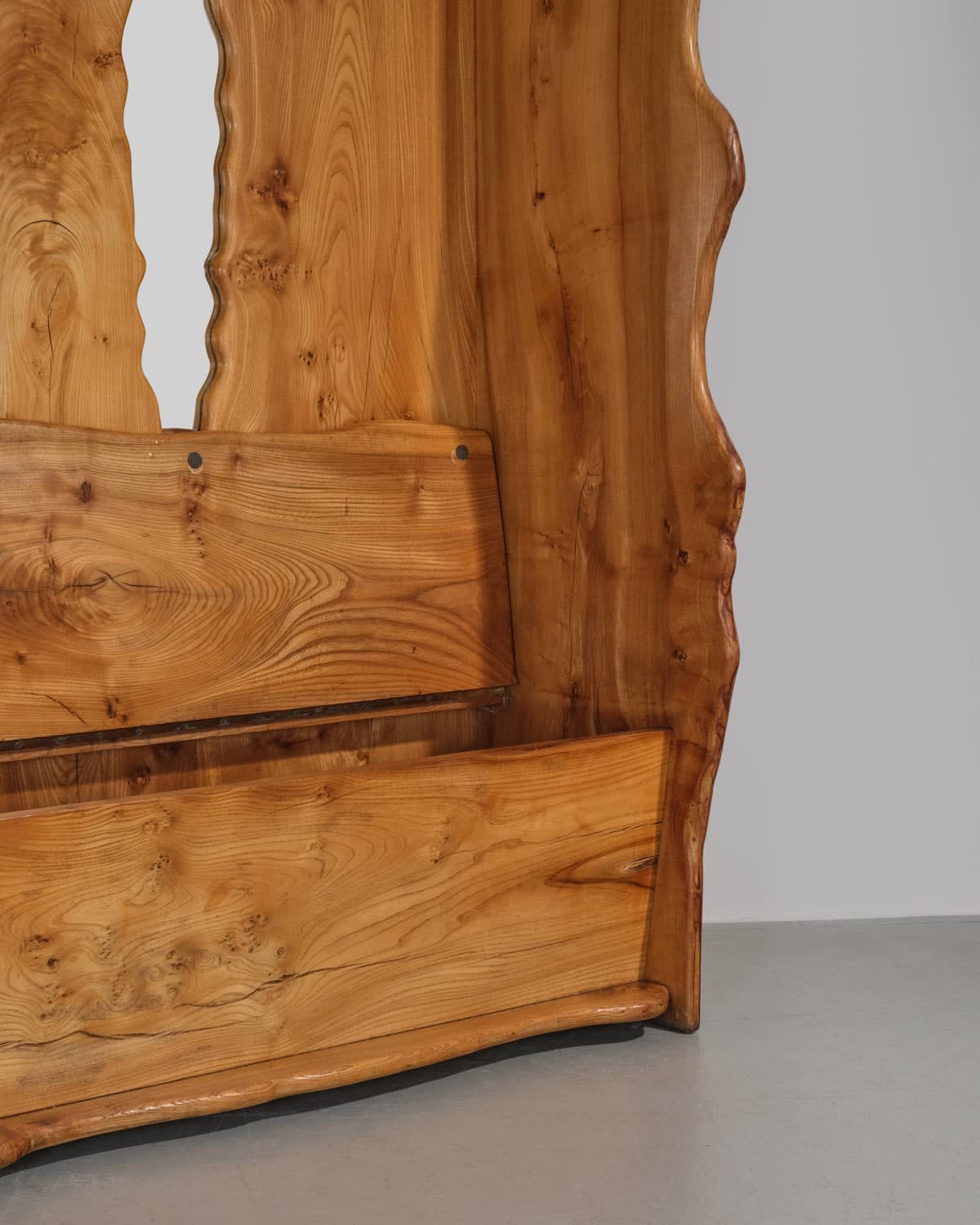 European, Settle Storage Bench with Mirrors, Shelves and Coat Hooks