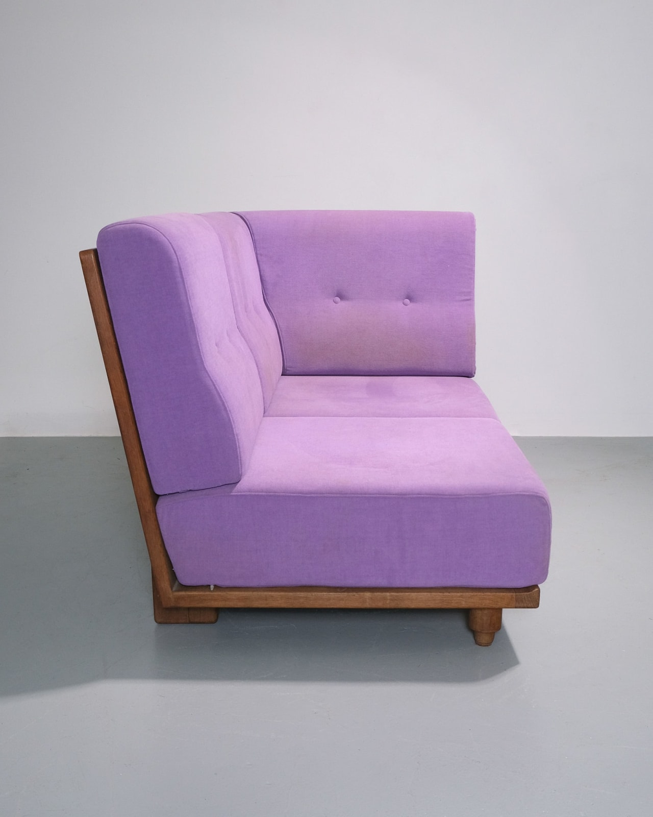 Guillerme et Chambron, 'Elmyre' Corner Sofa With Slatted Backrest