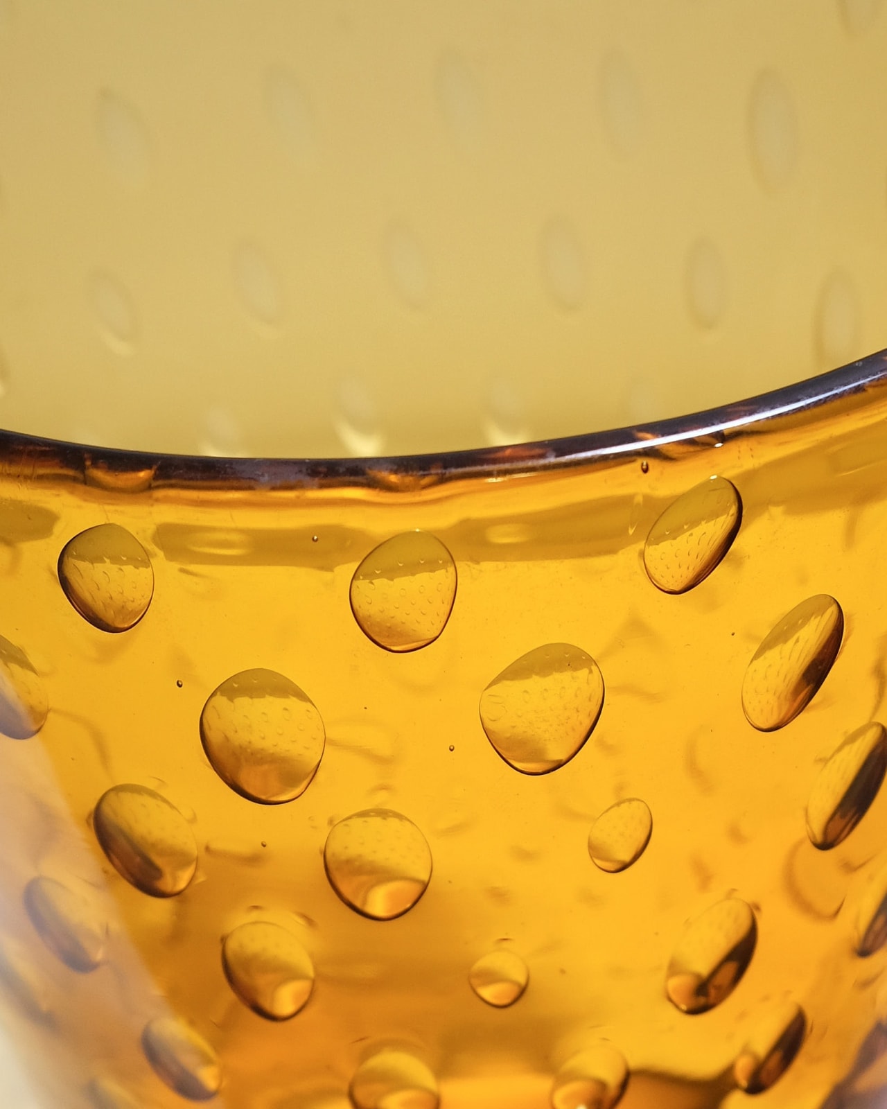 French, Amber Bullicante Vase