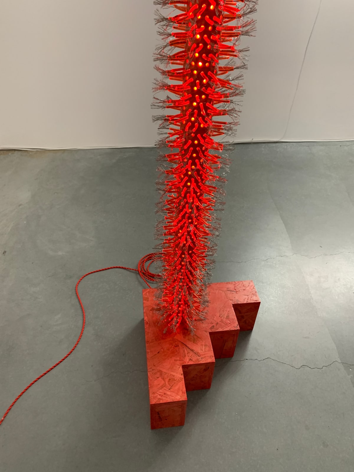 Dana Hemenway, Untitled (Latch Hook - red), 2019