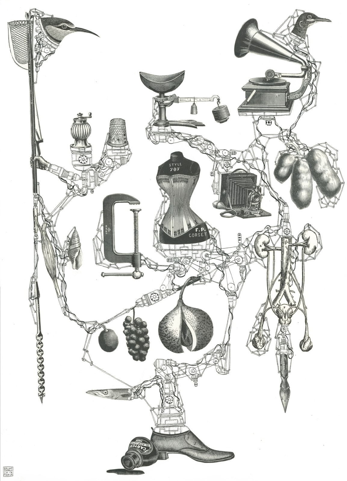 Balint Zsako, Untitled (Machine collage 2), 2018