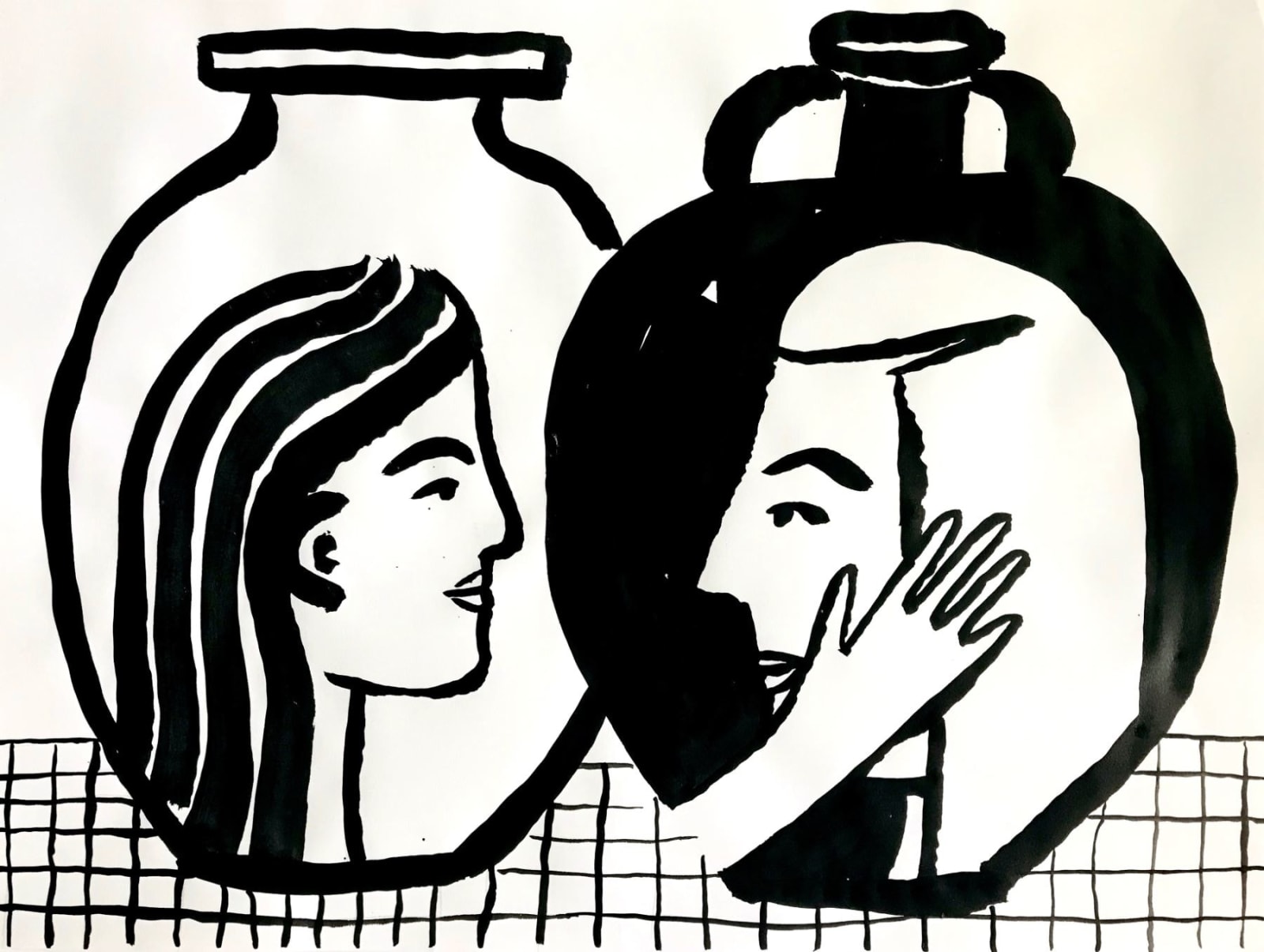 Carissa Potter, Two Vases Overlapping Just Slightly, 2019