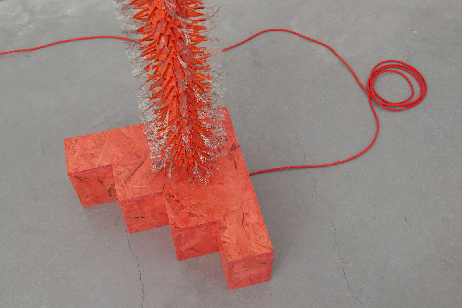 Dana Hemenway, Untitled (Latch Hook - red), 2019