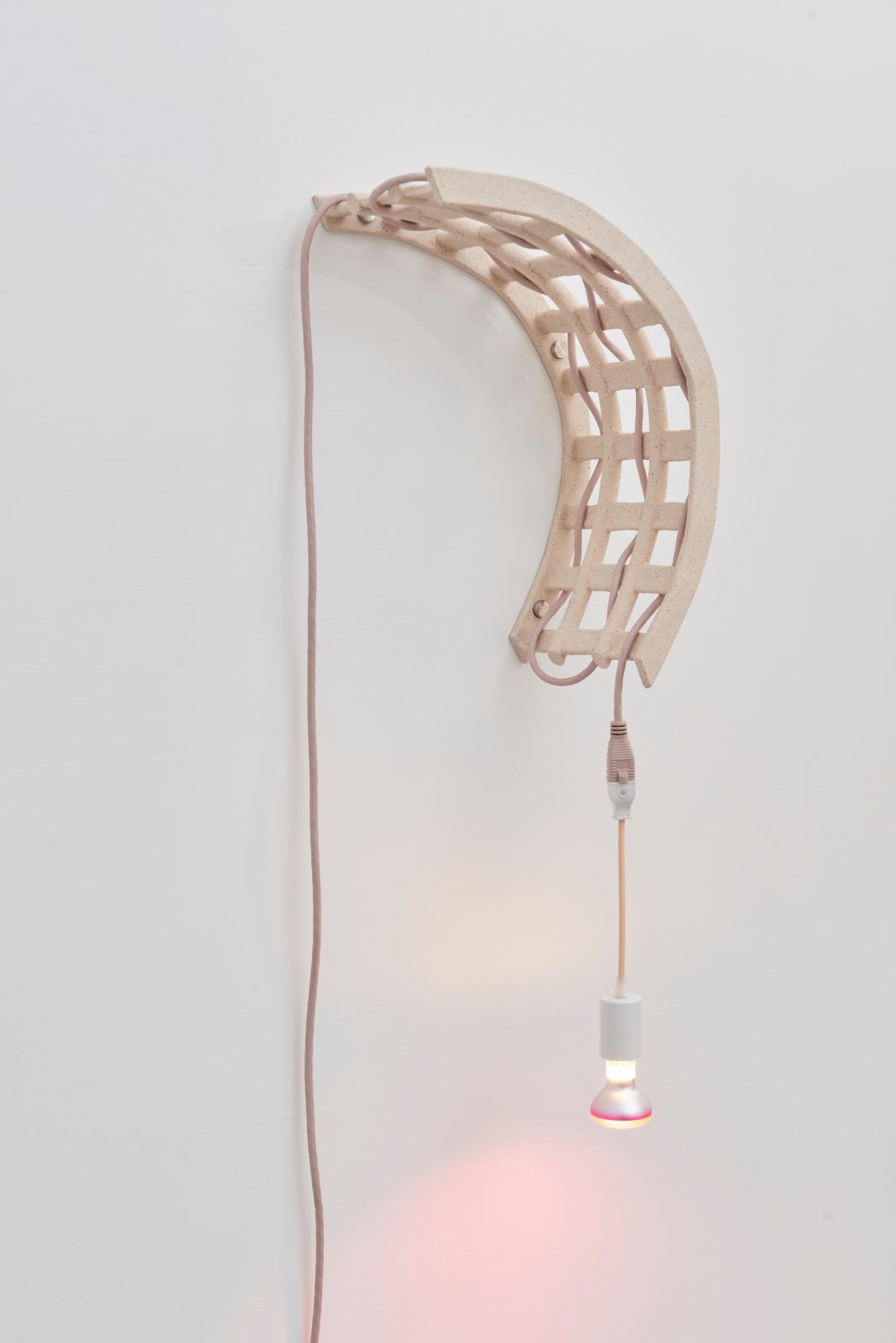 Dana Hemenway, Untitled (Cord Weave No. 5 - speckled peach), 2019