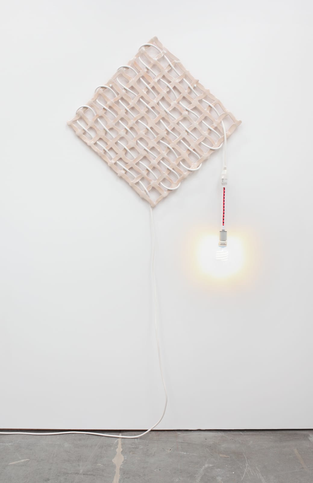 Dana Hemenway, Untitled (Cord Grid No. 1 - White), 2016