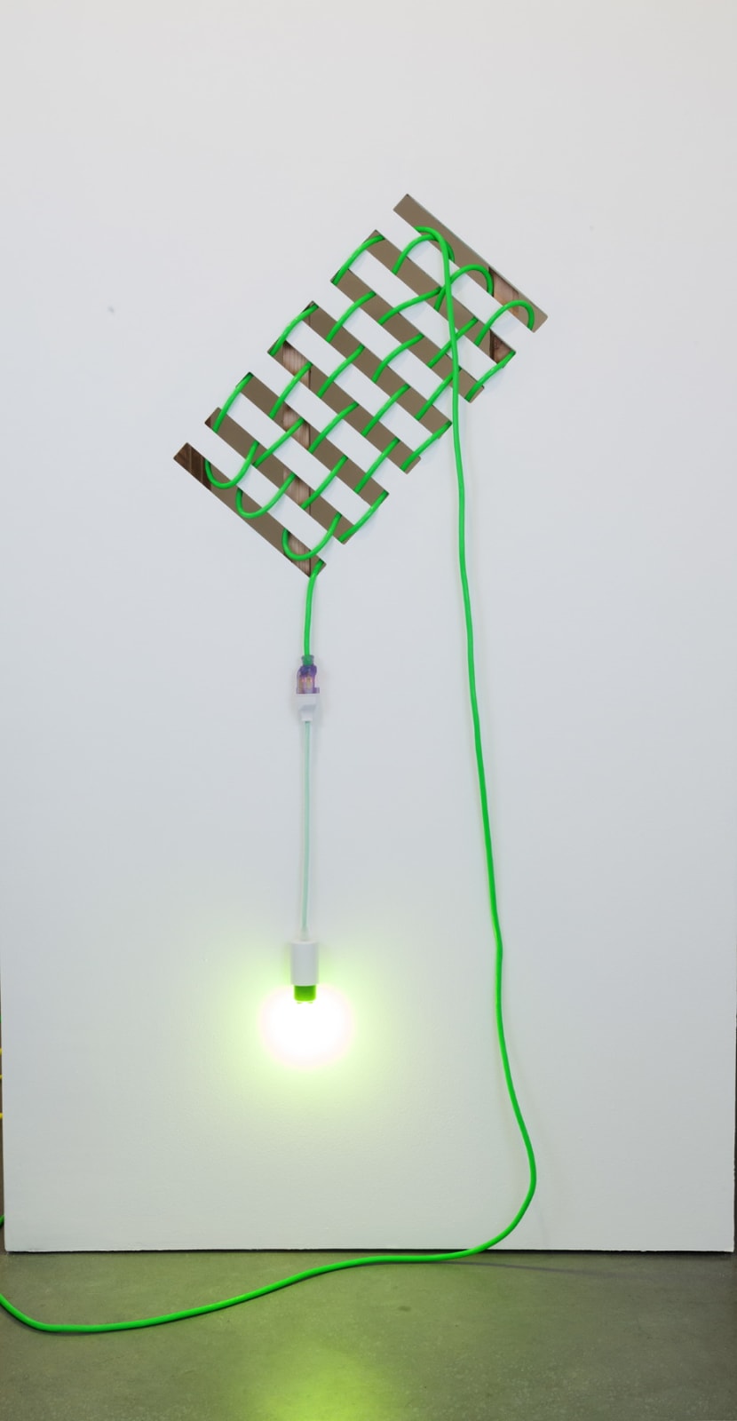 Dana Hemenway, Untitled (Drywall Weave – Green), 2016