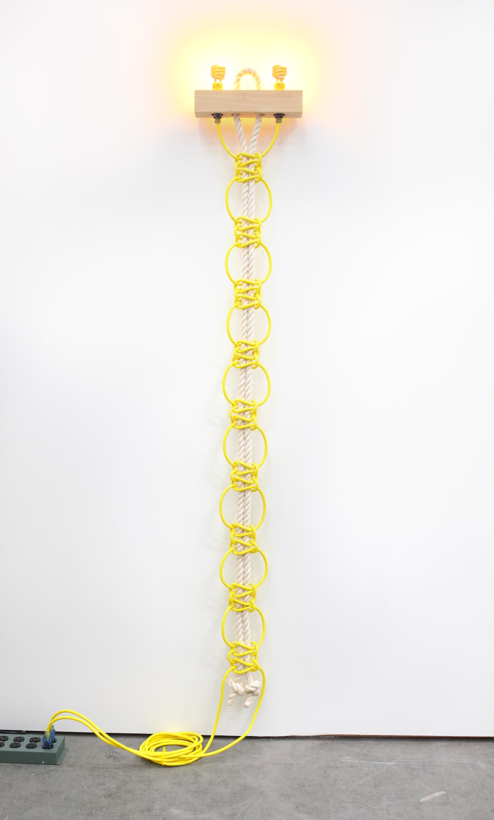 Dana Hemenway, Untitled (Yellow Extension Cords, Rope), 2016