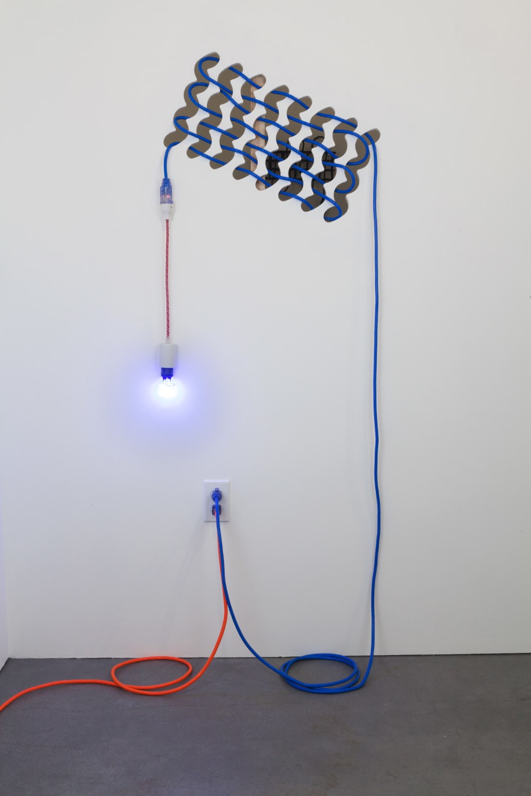 Dana Hemenway, Untitled (Drywall Weave – Blue), 2016