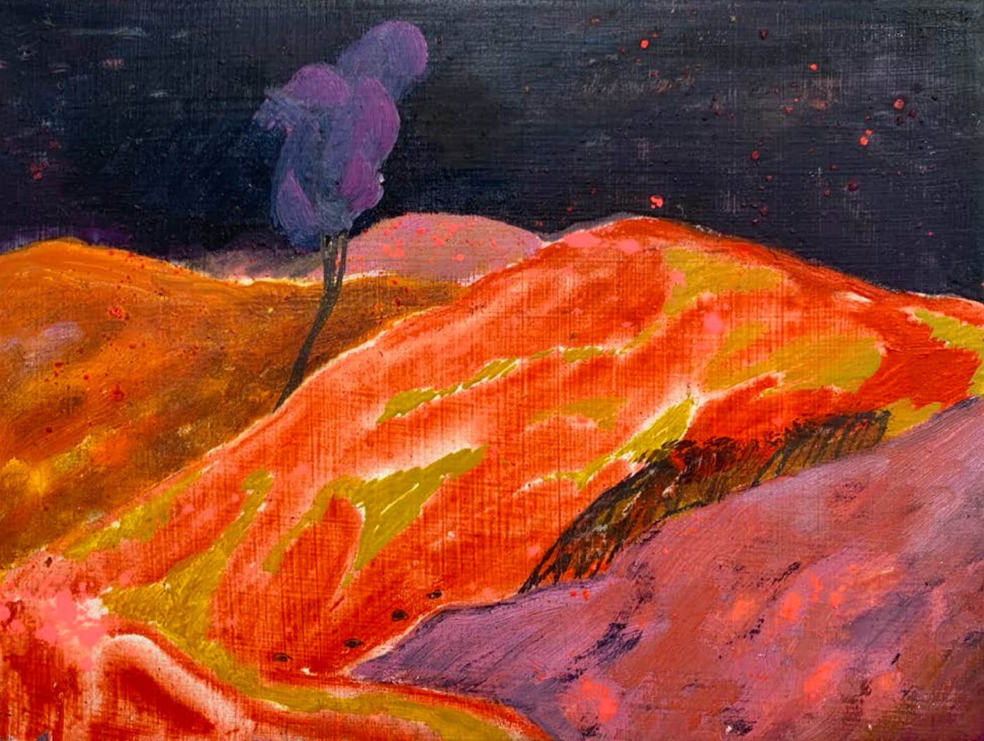 Sarah Thibault, Night Landscape (orange), 2023