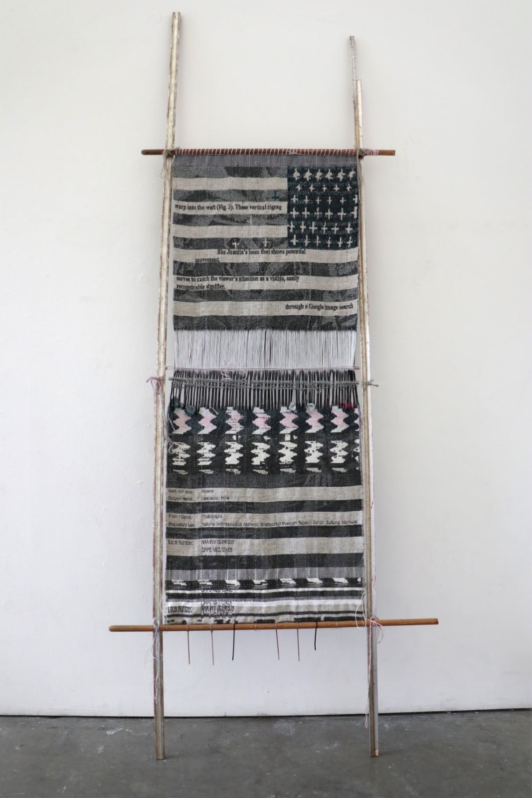 Kira Dominguez Hultgren, Loom with Textile (After Asdzáá Tl'ógí), 2018