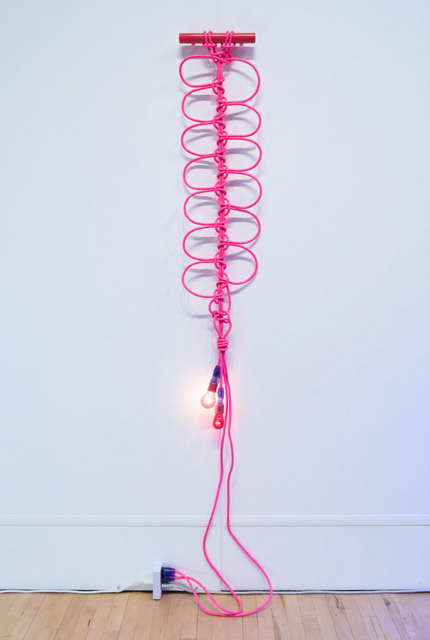 Dana Hemenway, Untitled (extension cords - two pink), 2021