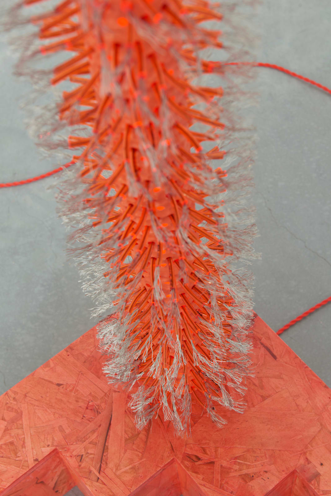 Dana Hemenway, Untitled (Latch Hook - red), 2019
