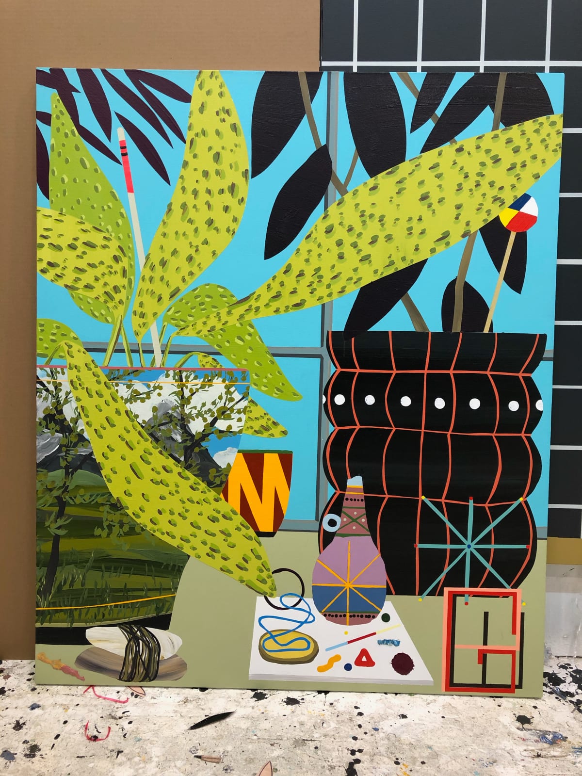 Paul Wackers, (Temp Title) Small rock collection in foreground, 2021