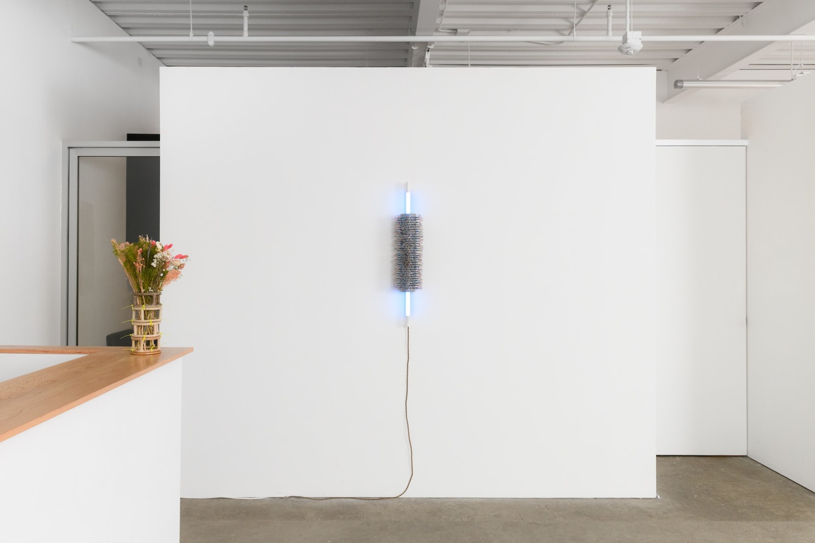 Dana Hemenway, Untitled (Column #5 - Hook Rug blue), 2024