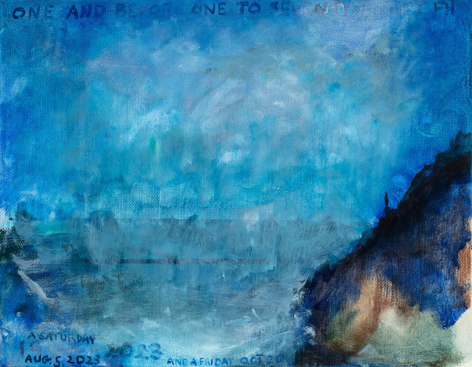 Frances Hynes, Cliff and Sea (A Saturday and a Friday), 2023