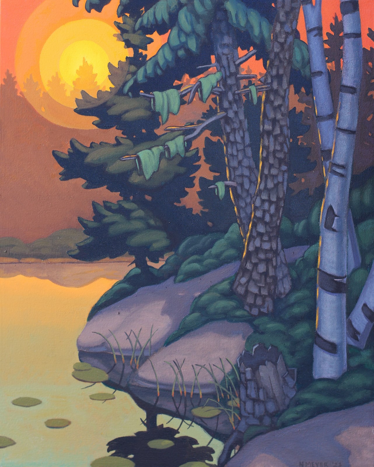Nathaniel Meyer, Evening Pond
