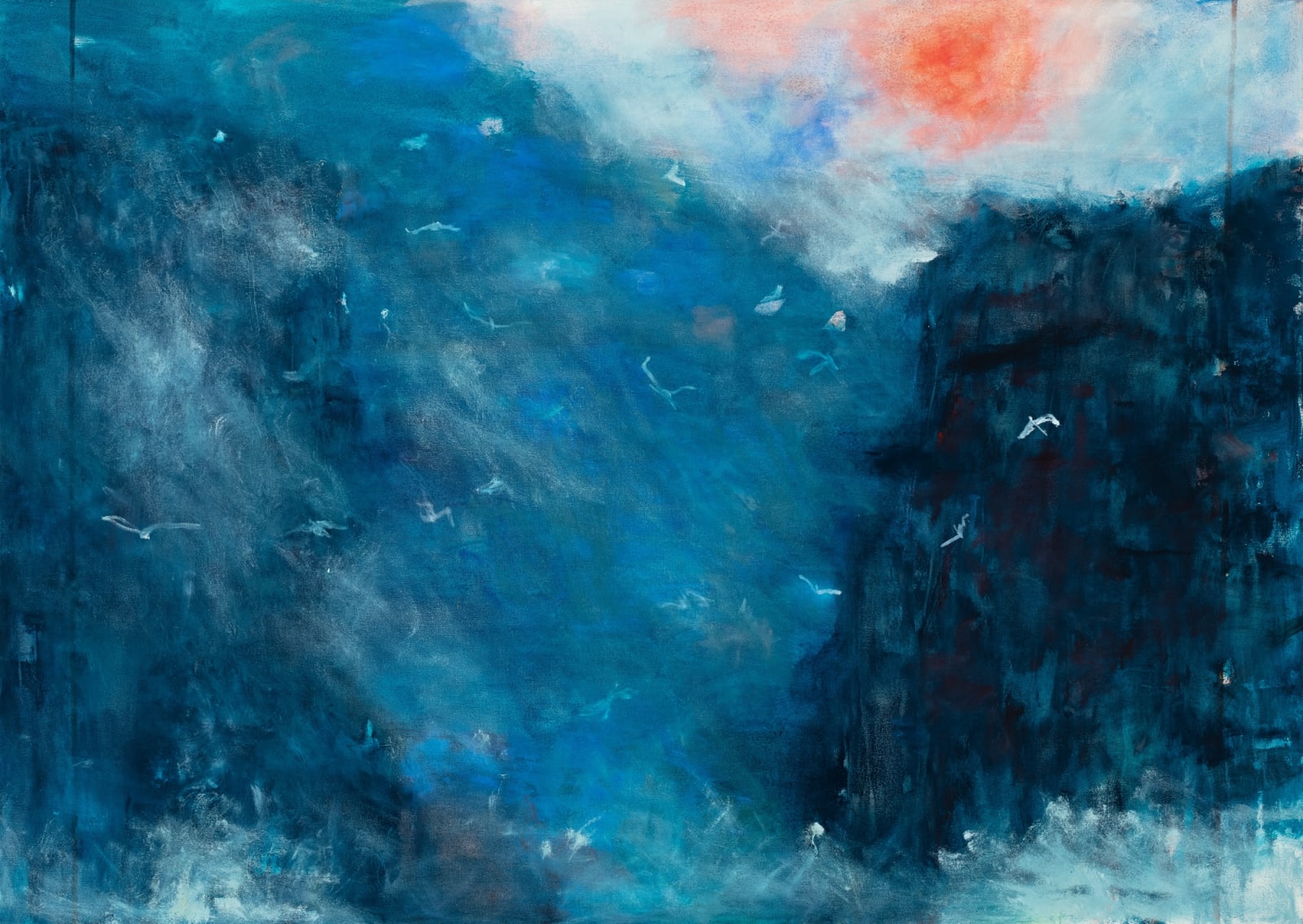 Frances Hynes, Monhegan Memory: Cliffs and Gulls, 2022