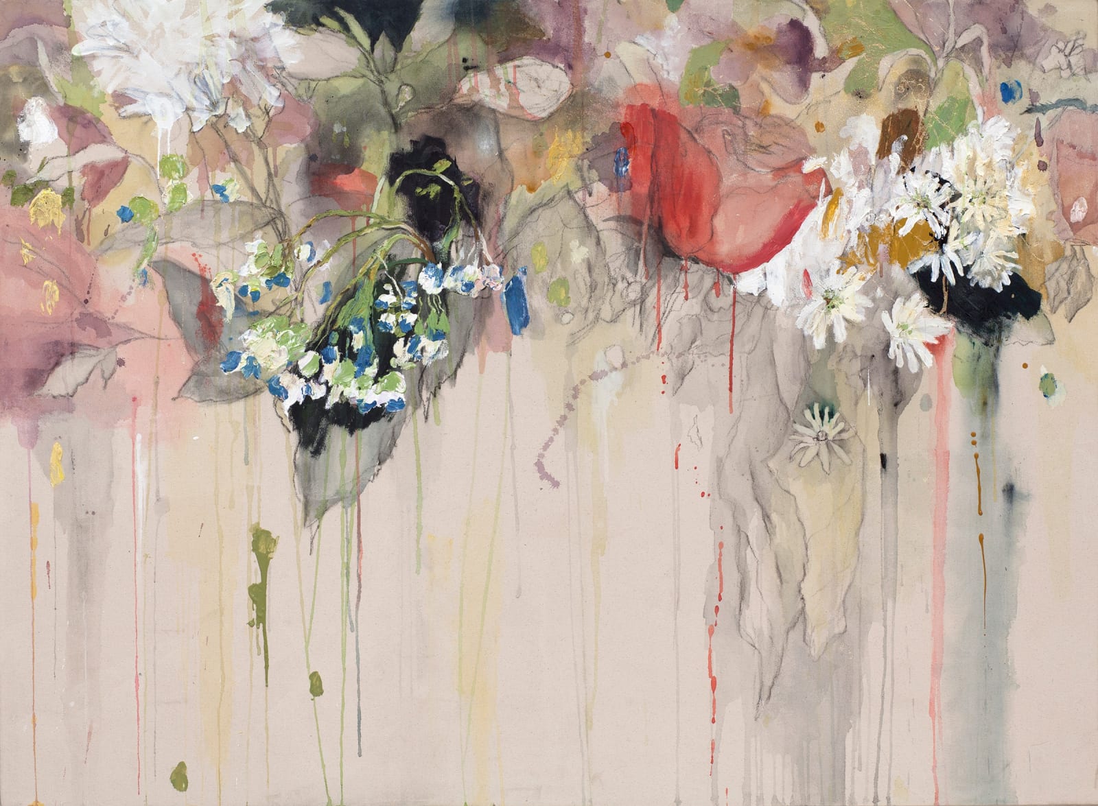 Sarah Meyers Brent, Falling Flowers, 2019