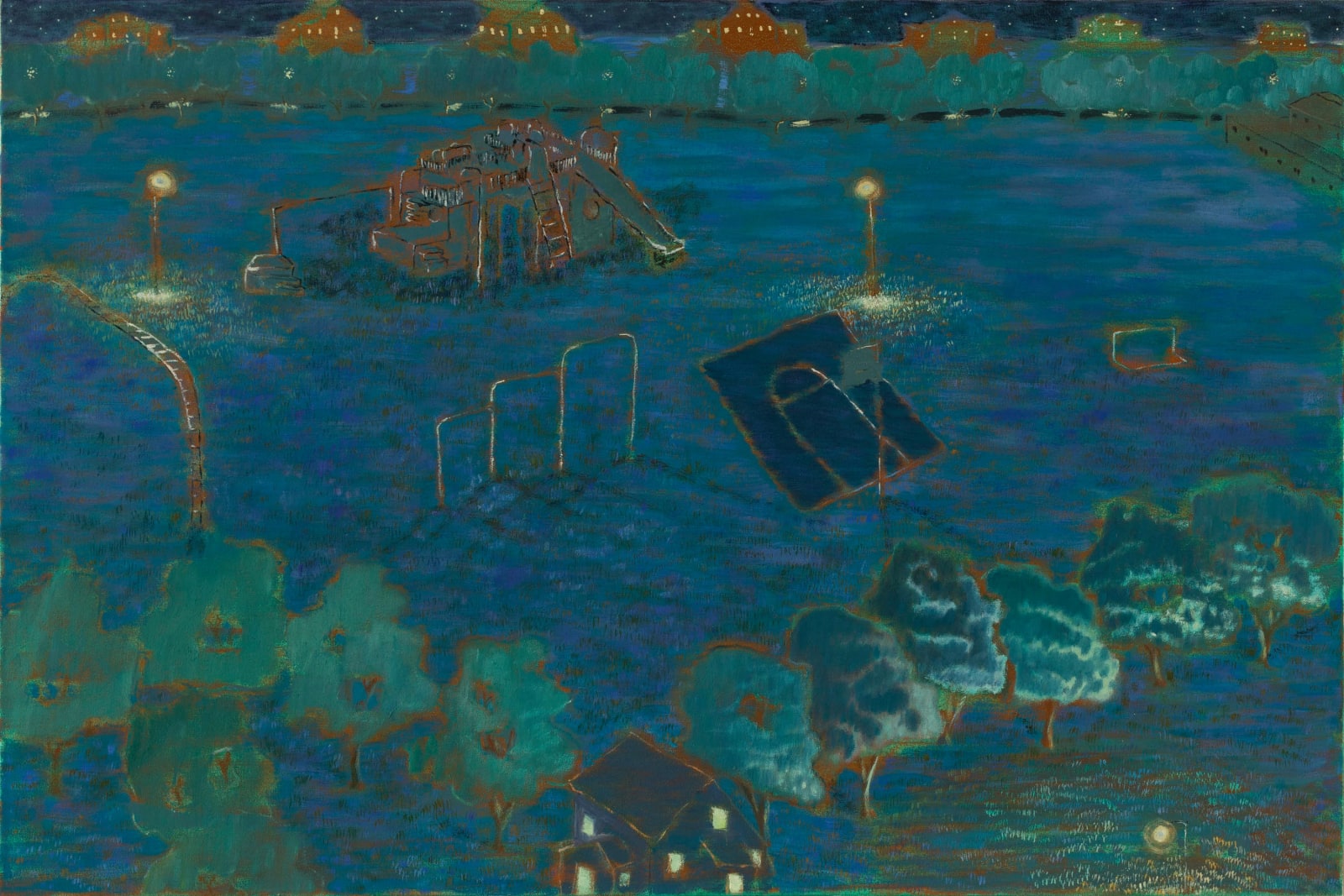 Nick Benfey, Blue Night Playground, 2021