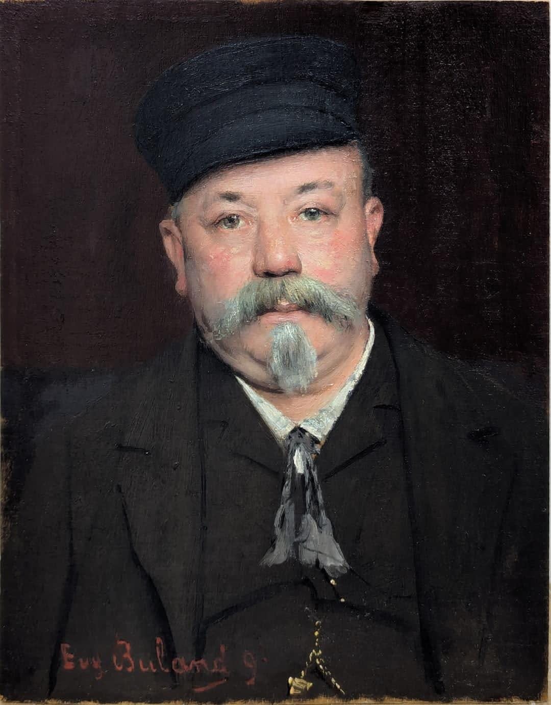 Jean-Eugène Buland (1852-1926), Portrait of a man in a cap