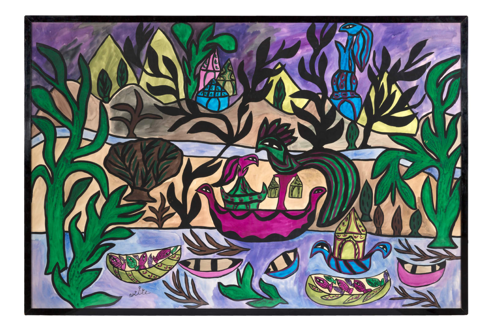 Baya Mahieddine, Au bord de la riviere, 1966