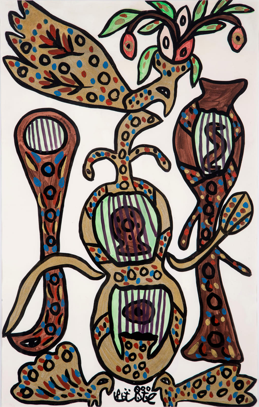 Baya Mahieddine, Nature morte aux instruments, 1986