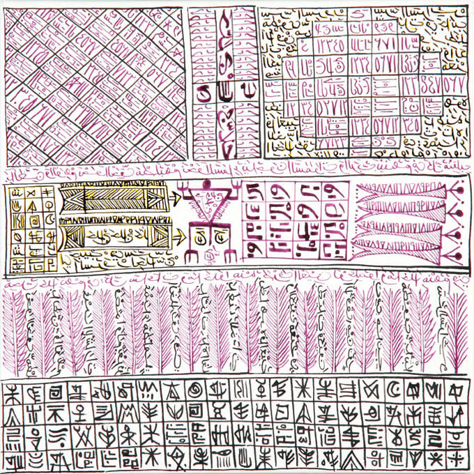 Rachid Koraïchi, Al Hallaj - Composition 12, 2009