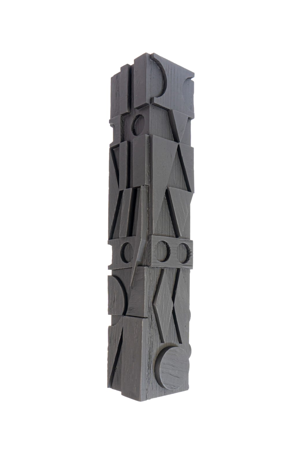 Jorge Riveros, Konstruktive Säule in schwarz 11 7/8, 1971 - 2022