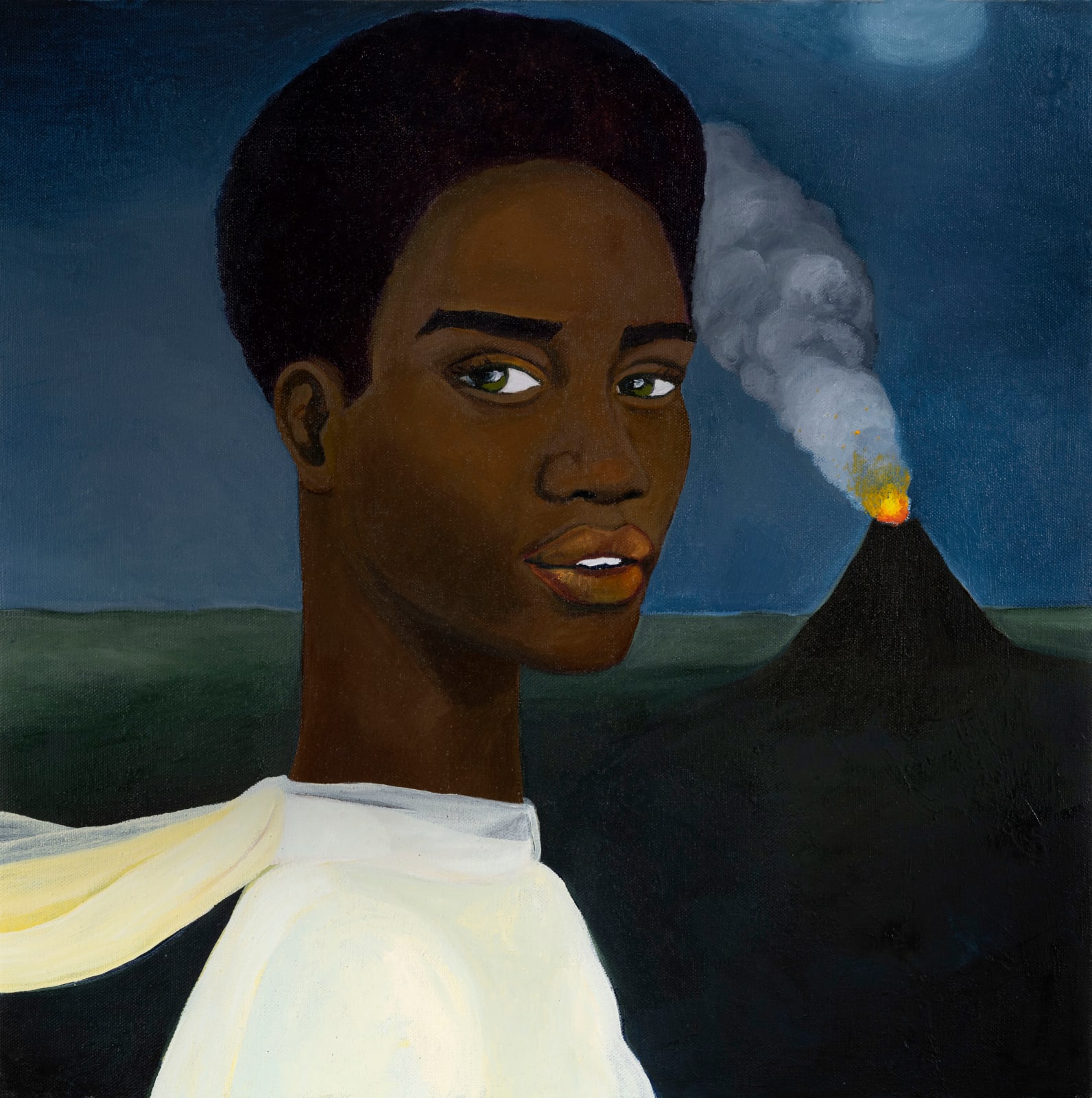Magola Moreno, Mujer con volcán , 2023
