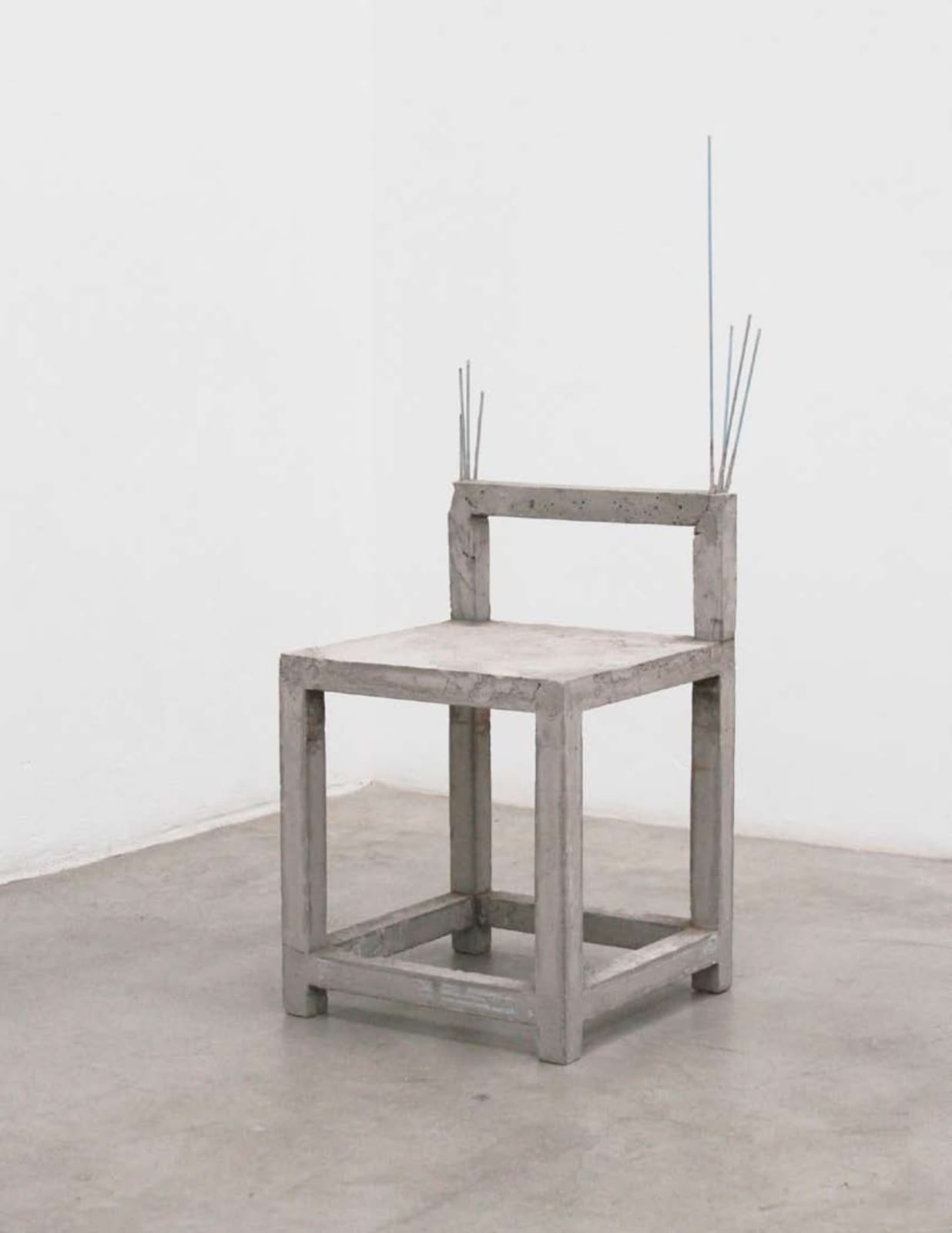 Felipe Arturo, Incomplete concrete chair #2, 2015