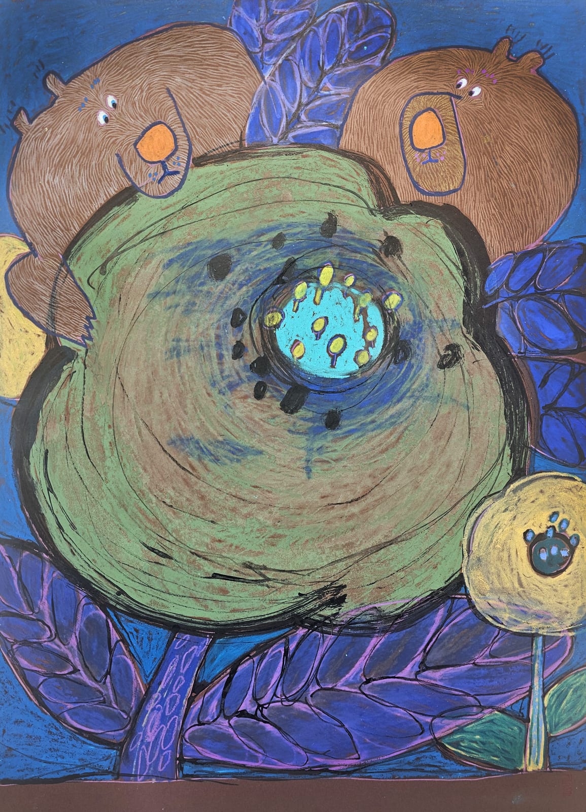 김펄, 푸른 꽃과 곰 두 마리, 2024