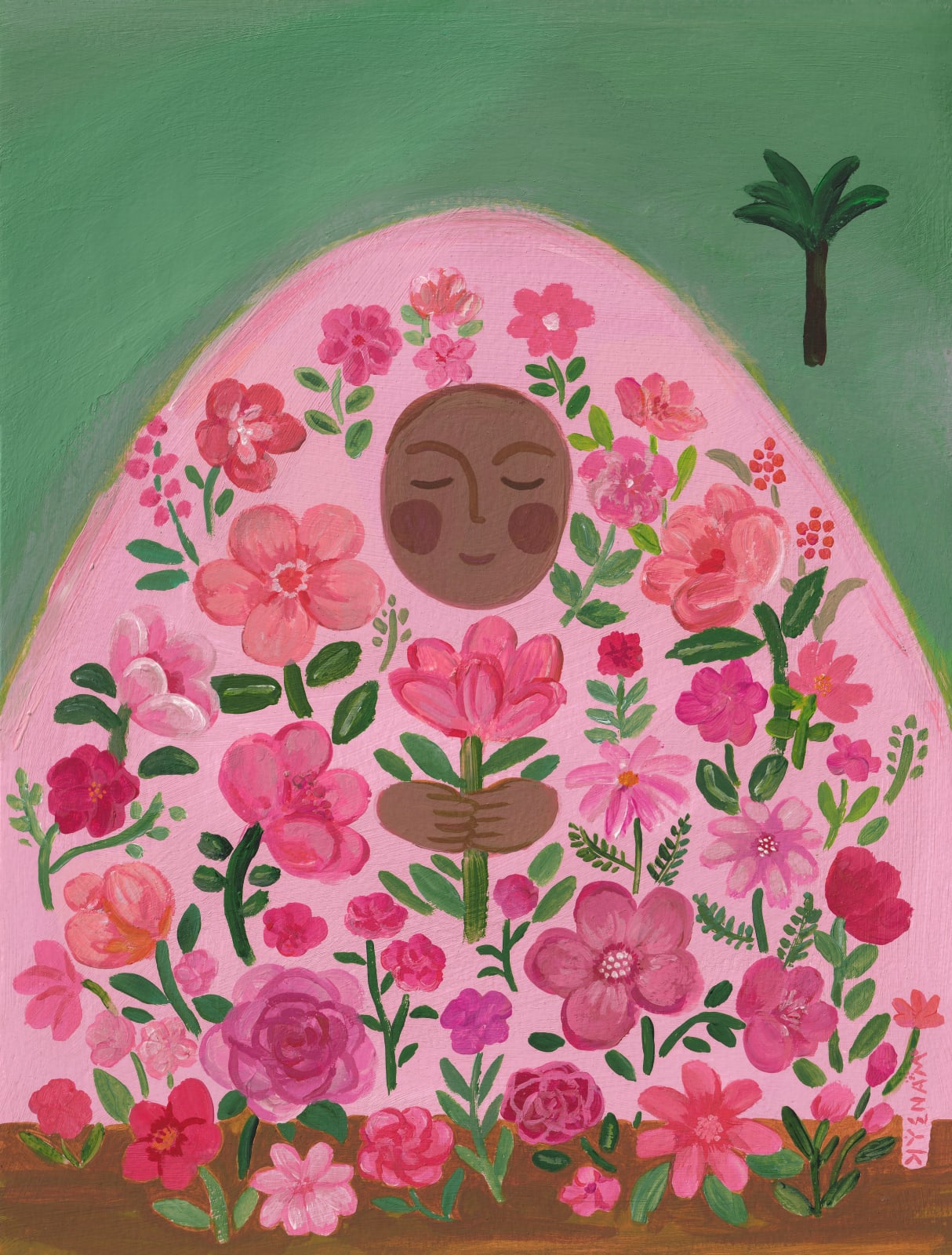 Kyenam, 꽃을 품은 산 (A Mountain Dressed in Flowers), 2021