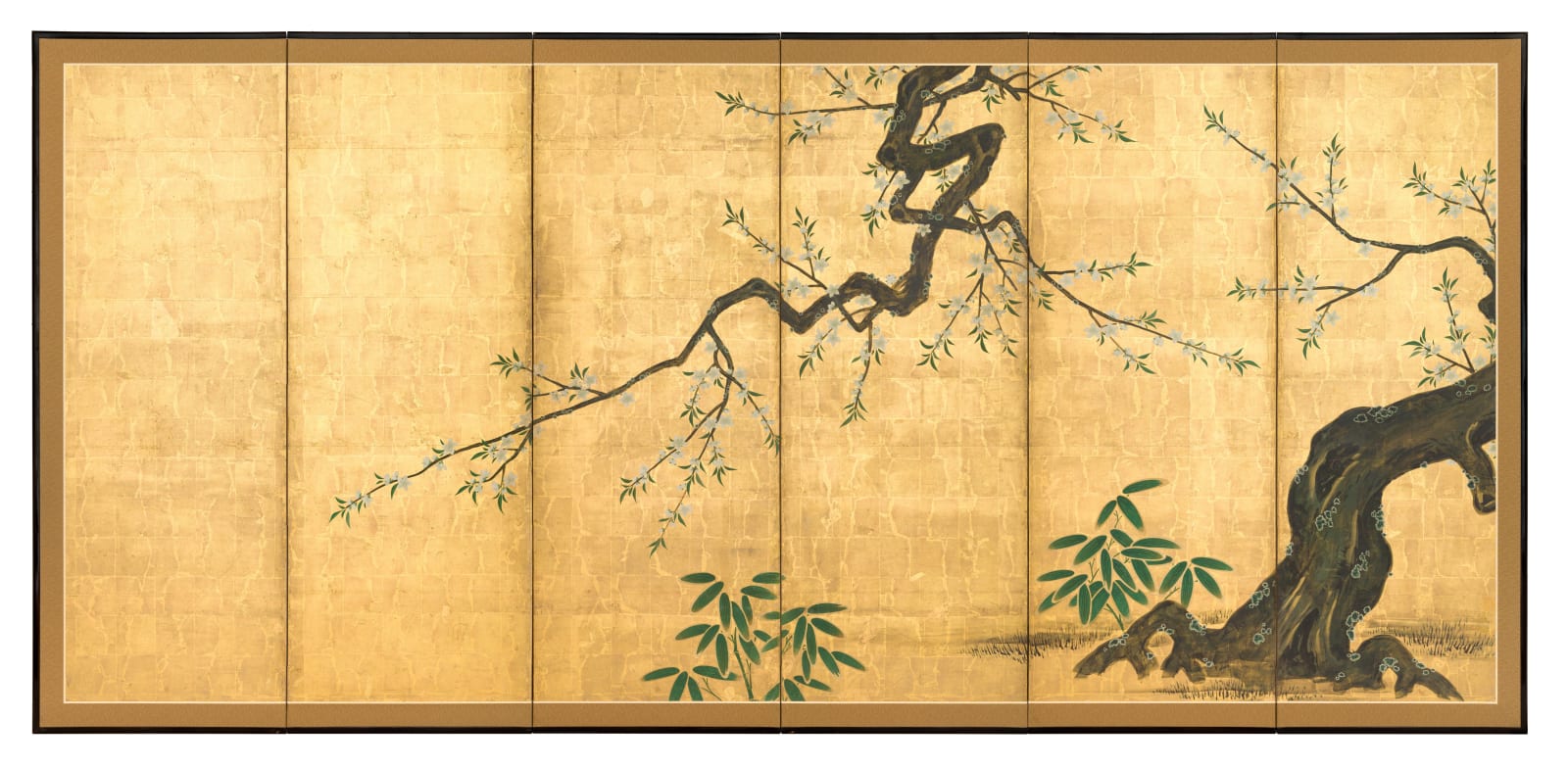 Kano School, Flowering Plum Trees, ca 1800