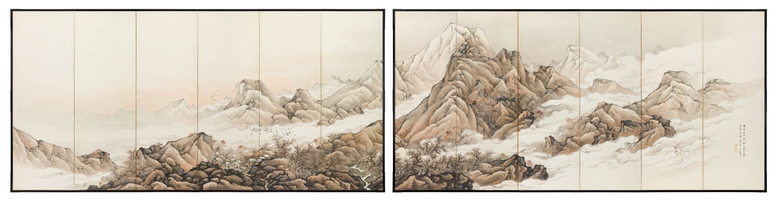 Eiryō Satake, Mountain Landscape, 1916