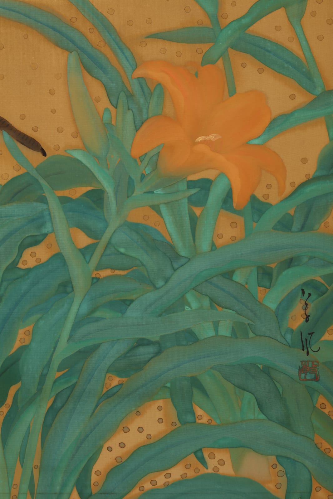 Nagano Sofu, Cranes and Lilies, 1920s