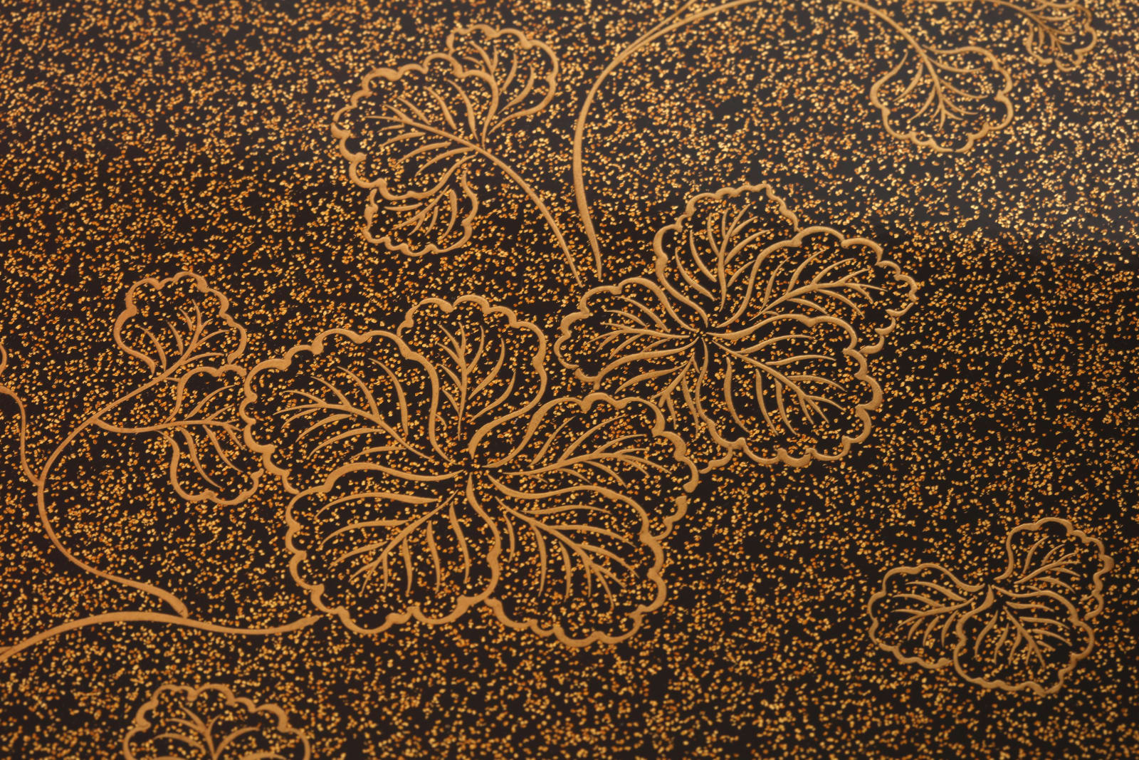 Miki Gyokushin II, Set of Paper Box, Box for Writing Utensils, and Box for Brushes with Design of Ferns, 1920s