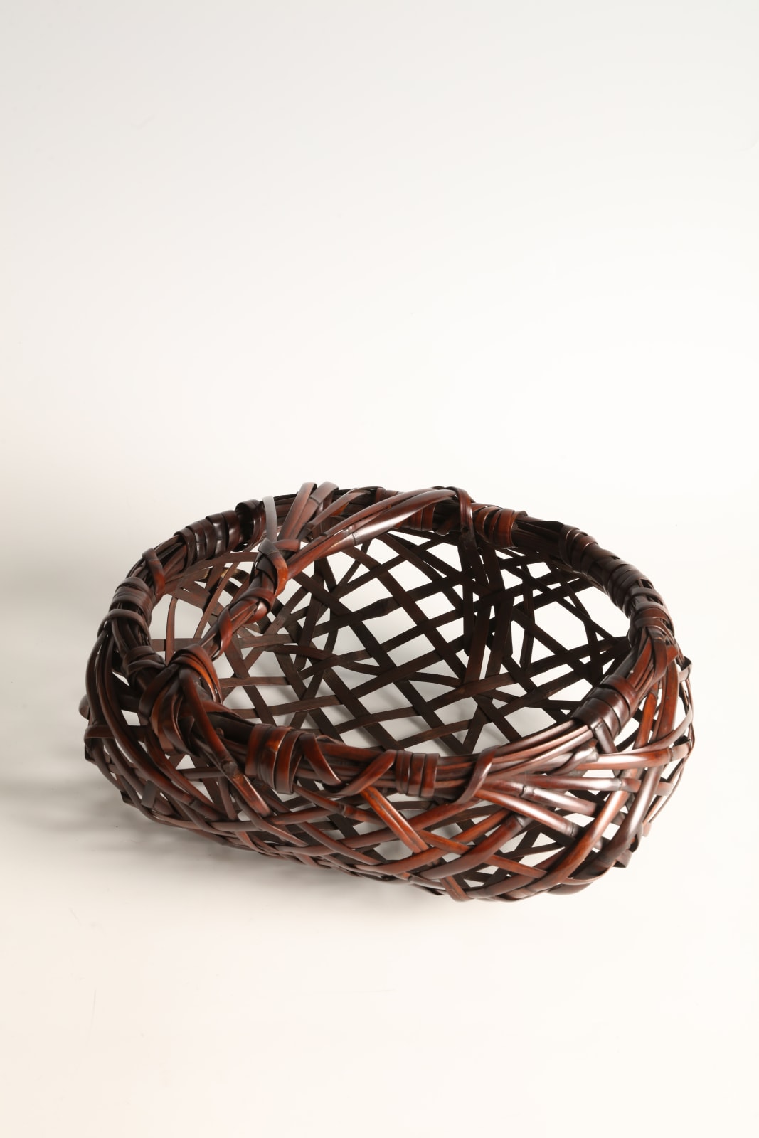 Tanabe Chikuunsai II, "Oceans of Good Fortune” Handled Flower Basket, 1970s