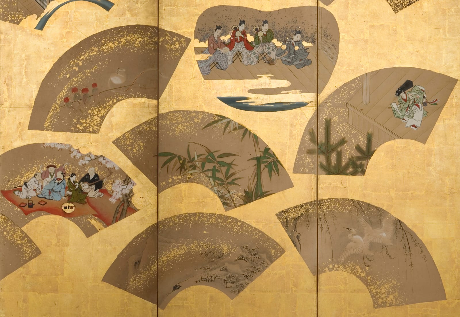 Kano Toshinobu, Myriad Fans from Japan's Art History, mid-19th century